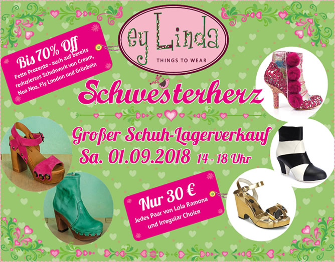 Neues von Lien en Giel / Schuhlagerverkauf am 1.9.18