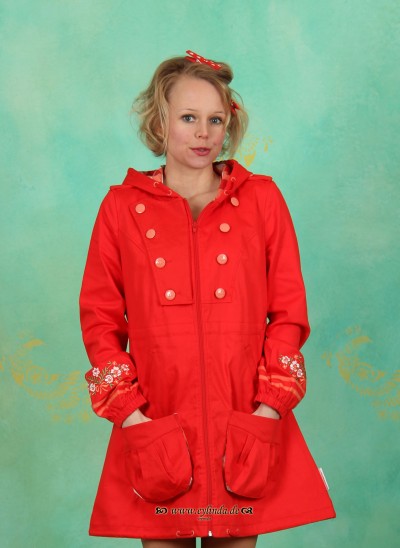 Blutsgeschwister Frühling Parka, Donauschiffer Parka, dolcevita-red-twill