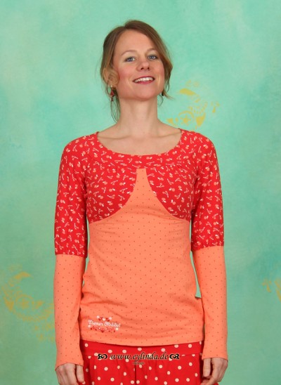 Blutsgeschwister Frühling Shirt, Biedermeier Shirt, sprinkled-apricot