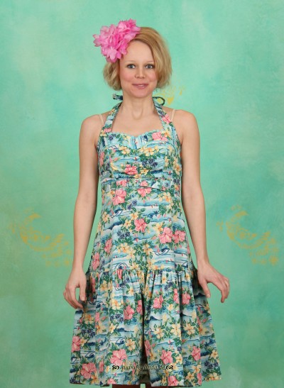 Blutsgeschwister Frühling Kleid, Dolles Rock'n'Roll Dress, hawaiian-dream