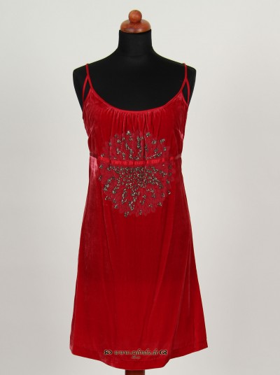 Noa Noa Winter Kleid, Vela Velour, heat