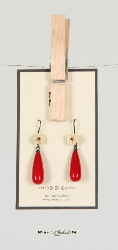 Noa Noa Frühling Ohrringe, Mito Jewellery, cranberry