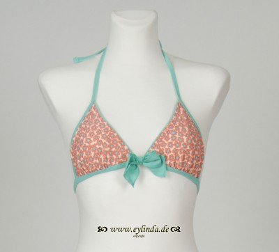Noa Noa Sommer Bikini-Oberteil, Adeli swimwaer printed, coral