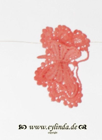 Noa Noa Sommer Brosche, Papillon Jewellery, coral