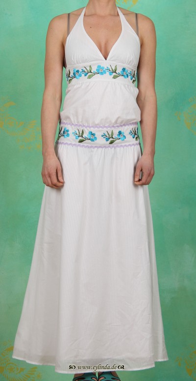 Evaw Wave Frühling Kleid Kukuna, white