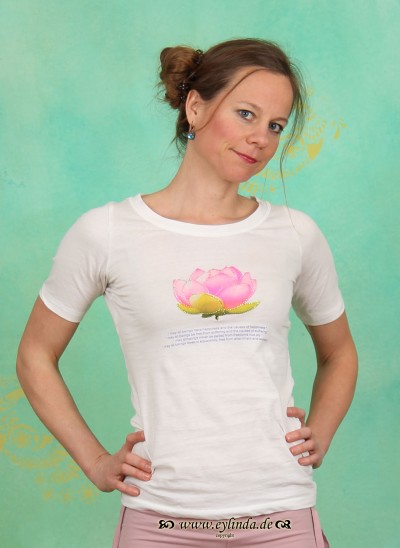 Mandala Frühling T-Shirt, Lotus Tee, white