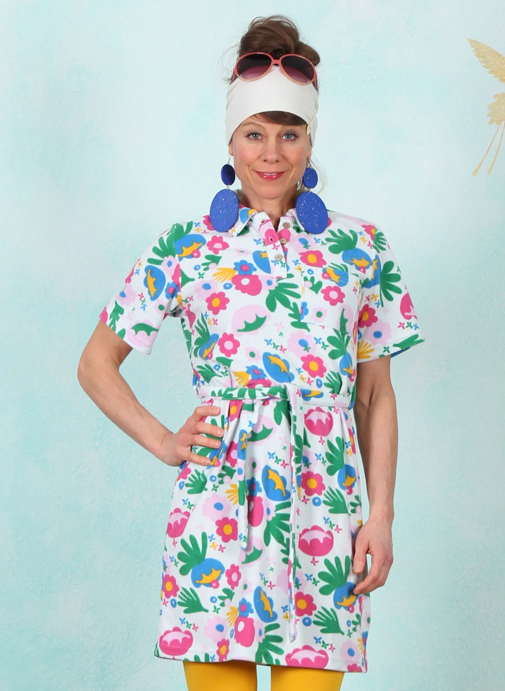 Frottee-Kleid, Grand Slam Madame, happy-flower-party - Bild 1
