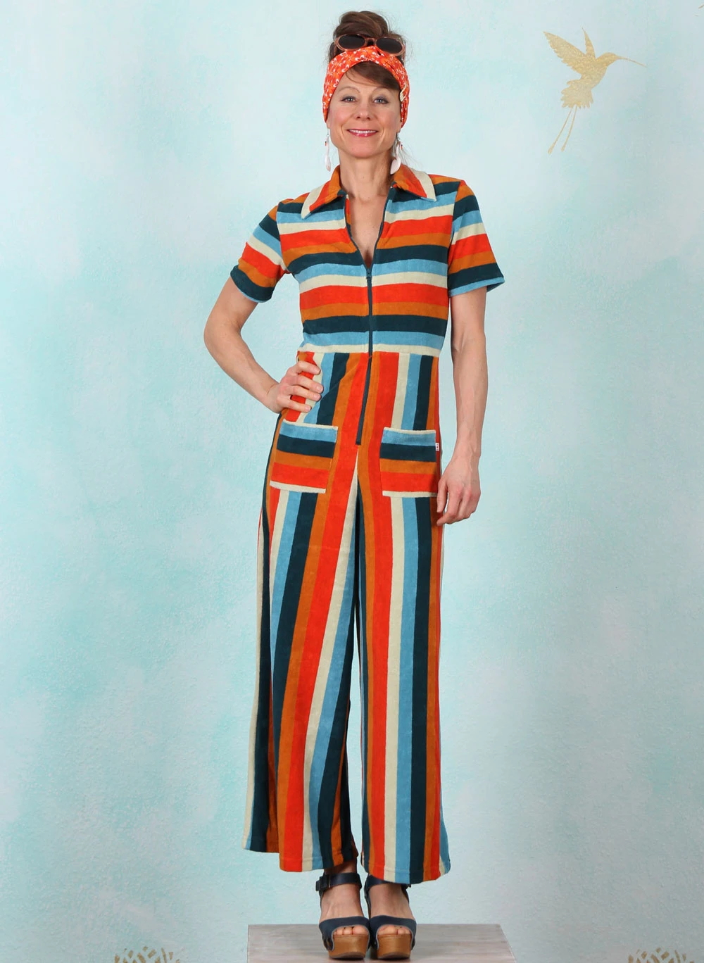 Frottee-Jumpsuit, Renée Love, delightful-soul-stripes - Bild 1