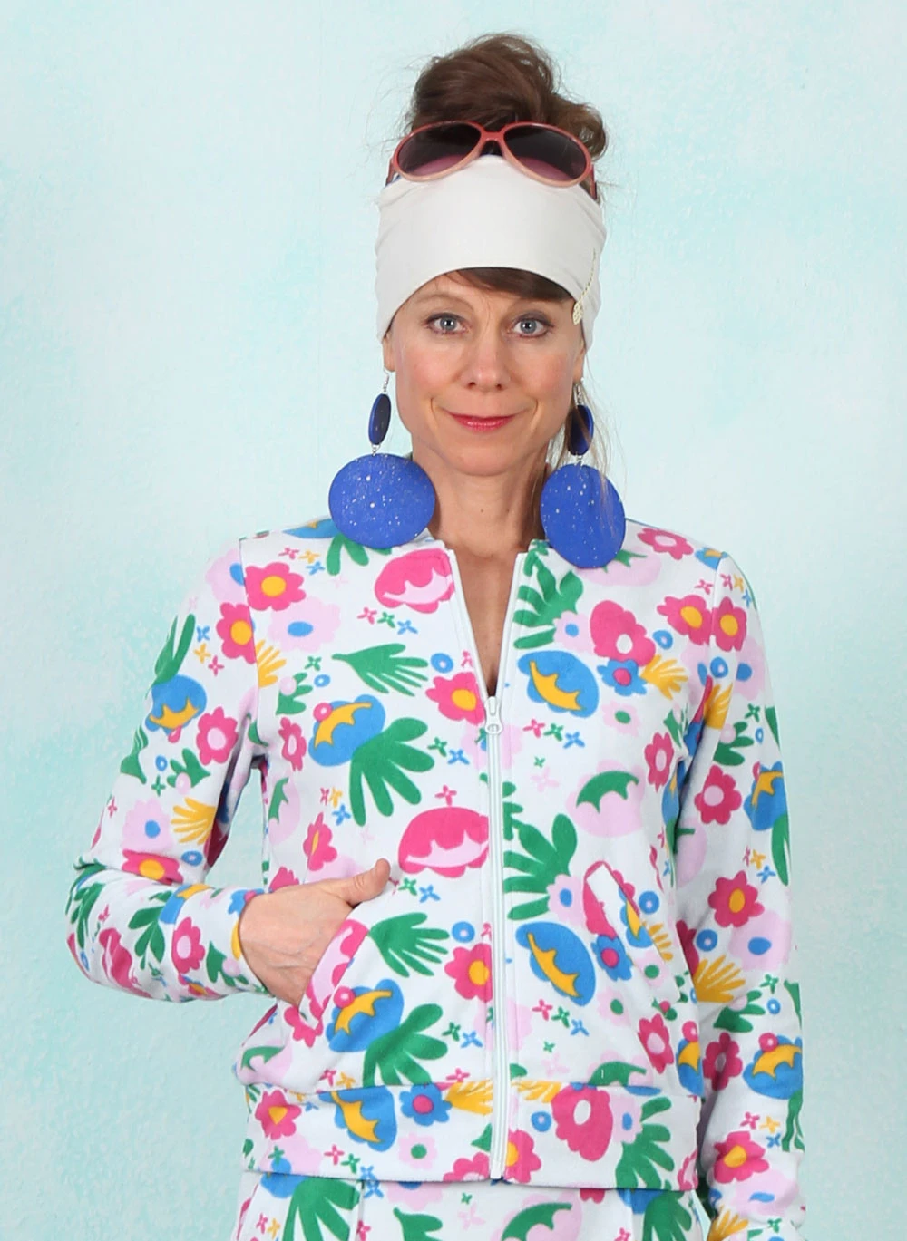 Frottee-Zipper, Crossed Rackets, happy-flower-party - Bild 1