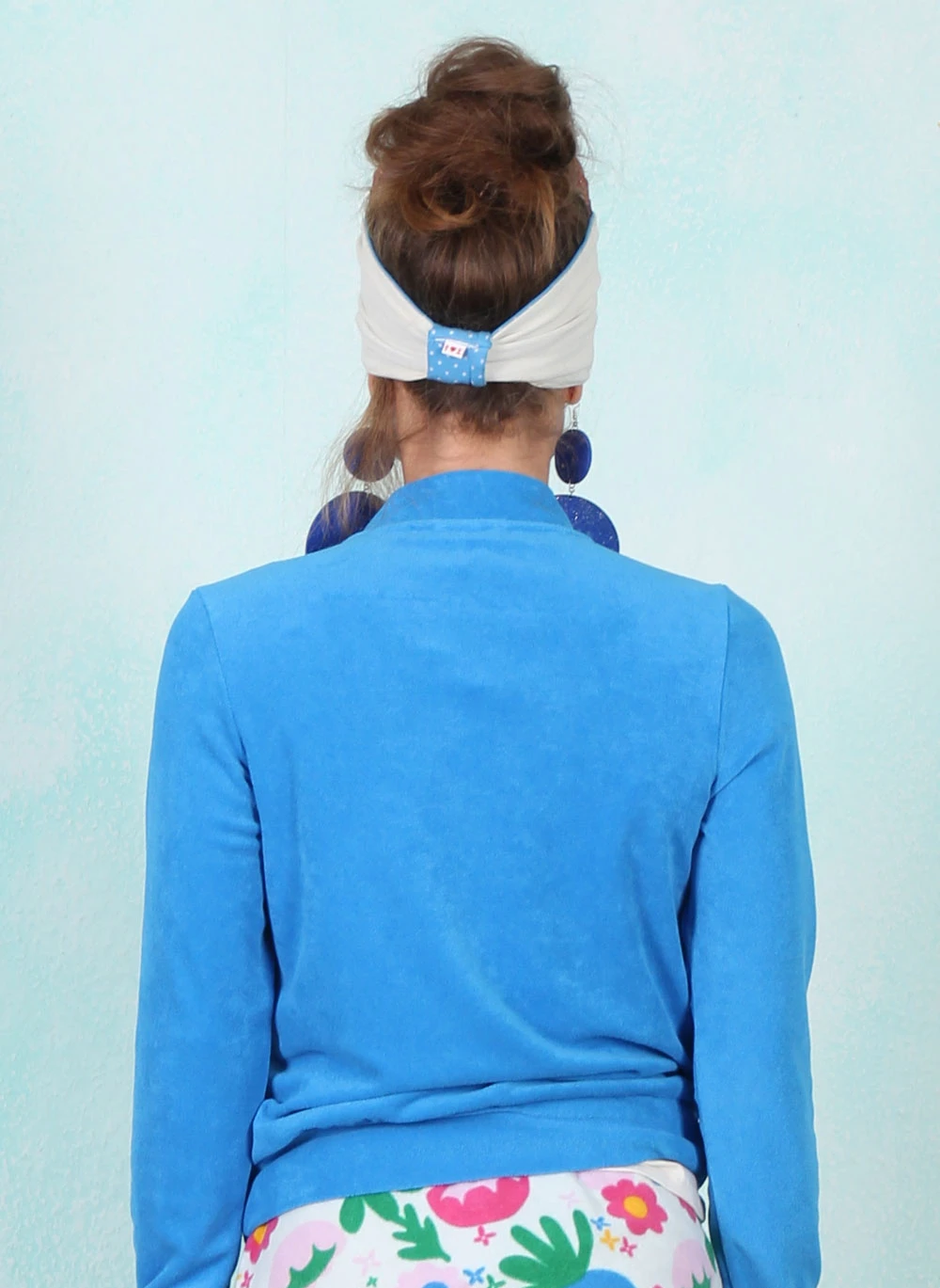 Frottee-Zipper, Crossed Rackets, cheerful-modern-blue - Bild 3