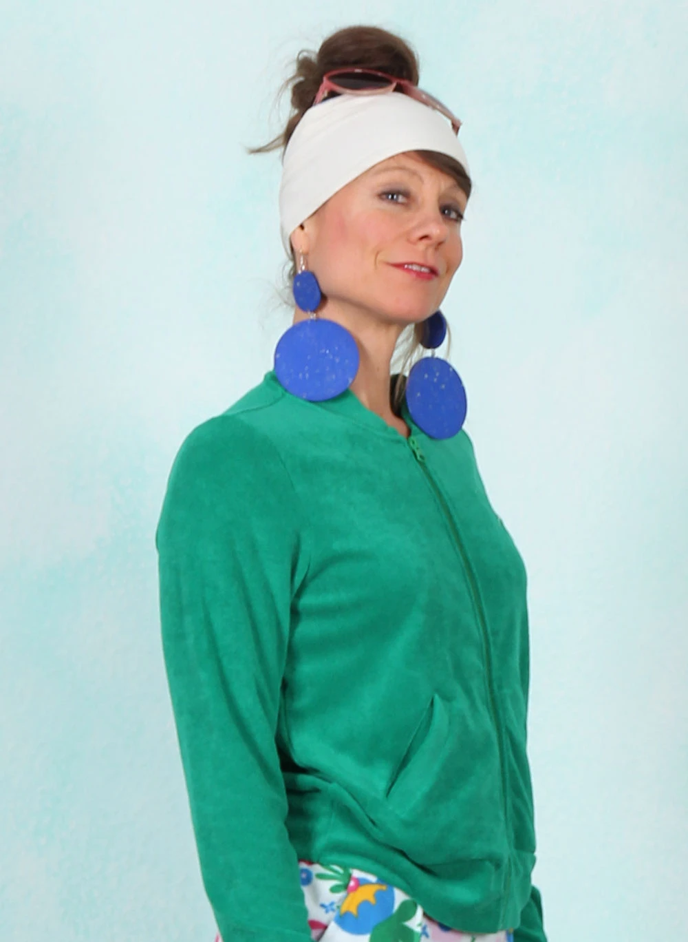 Frottee-Zipper, Crossed Rackets, court-romance-green - Bild 2