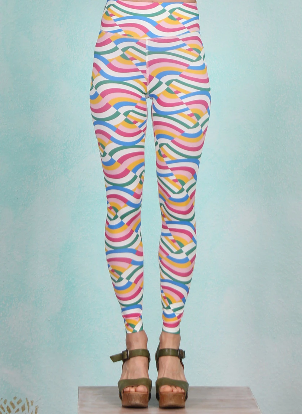 Leggins, Ohmm Legs, happy-rainbow-waves - Bild 1