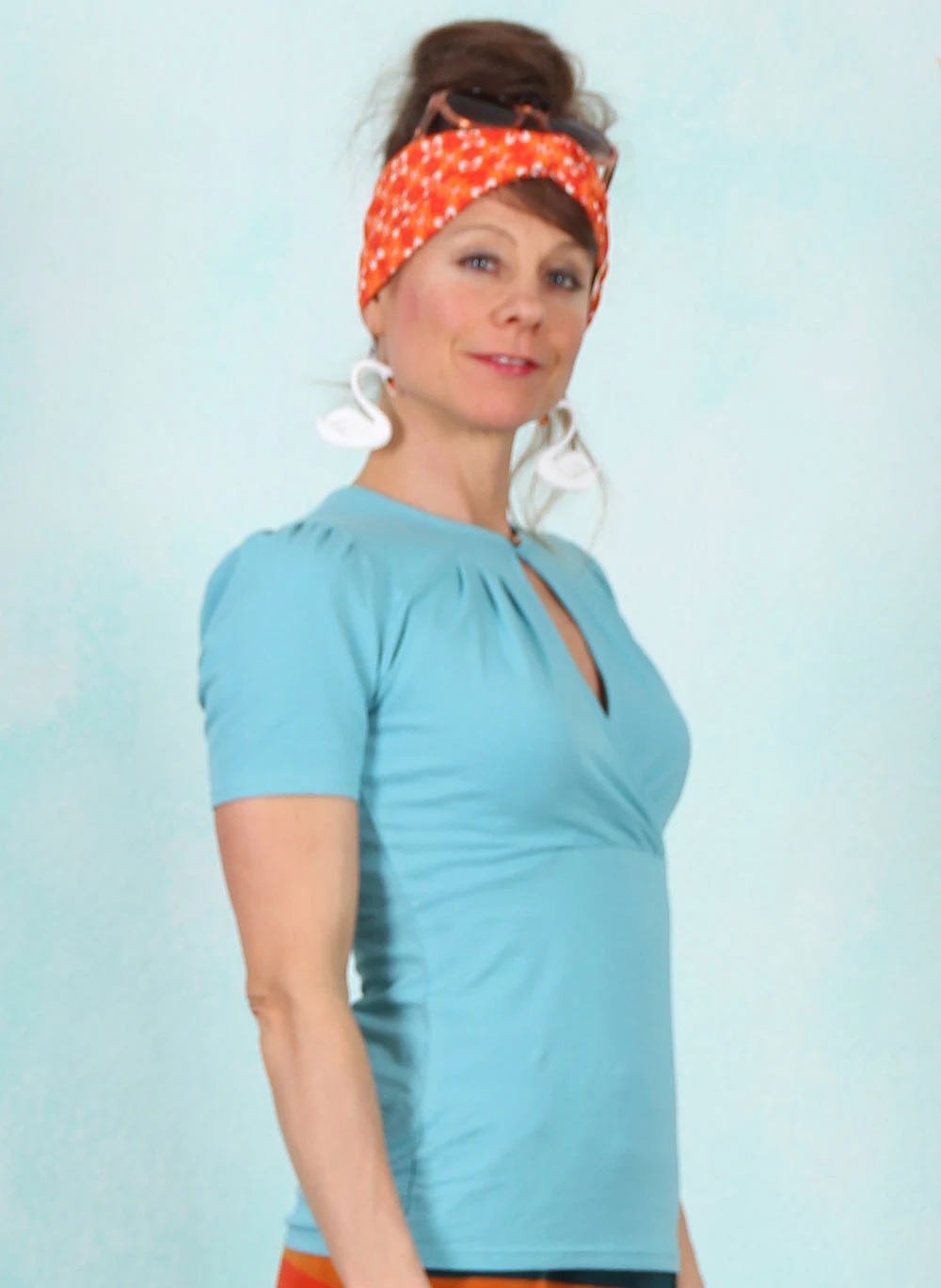 Shirt, Criss Cross Cœur, baby-blue - Bild 2
