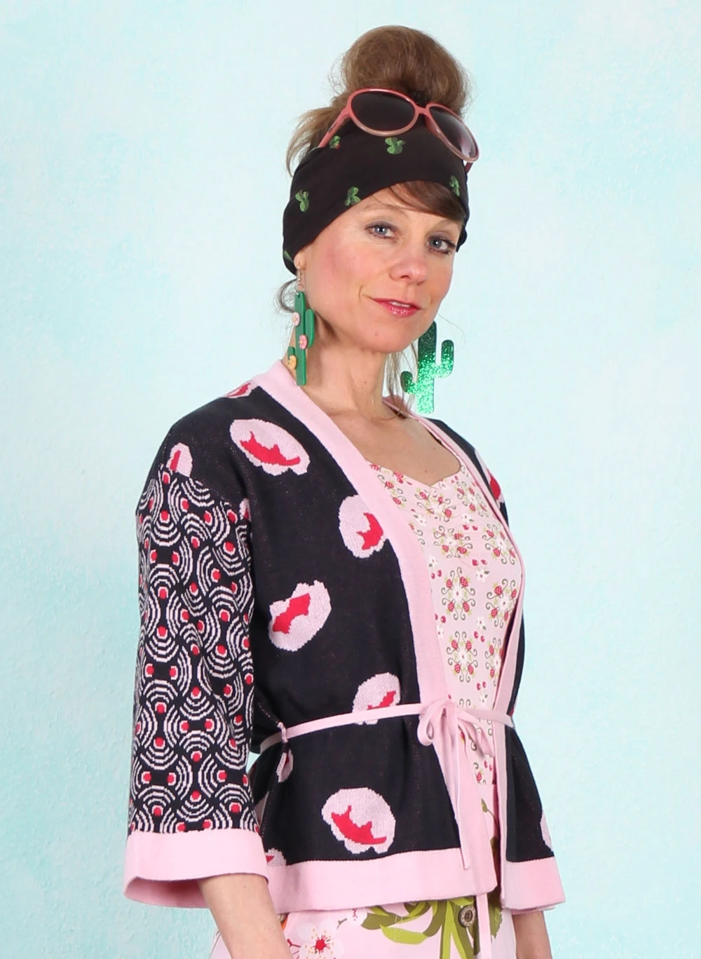 Cardigan, Mingle Mangle, artistic-pink-blossom - Bild 2