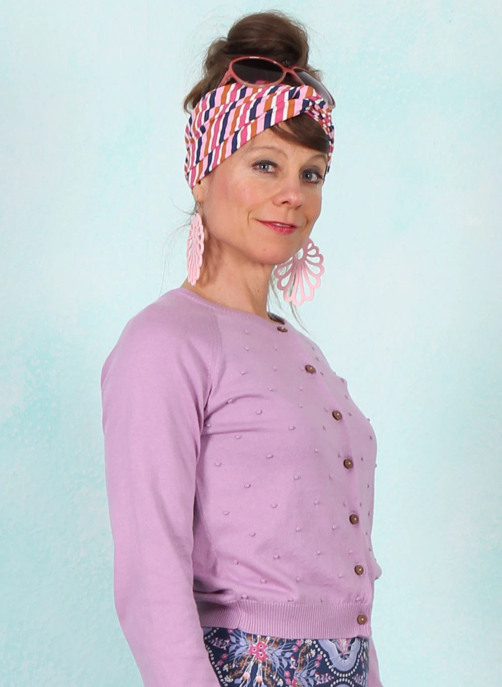 Cardigan, Knob Hop, funny-bugs-lilac-knit - Bild 2