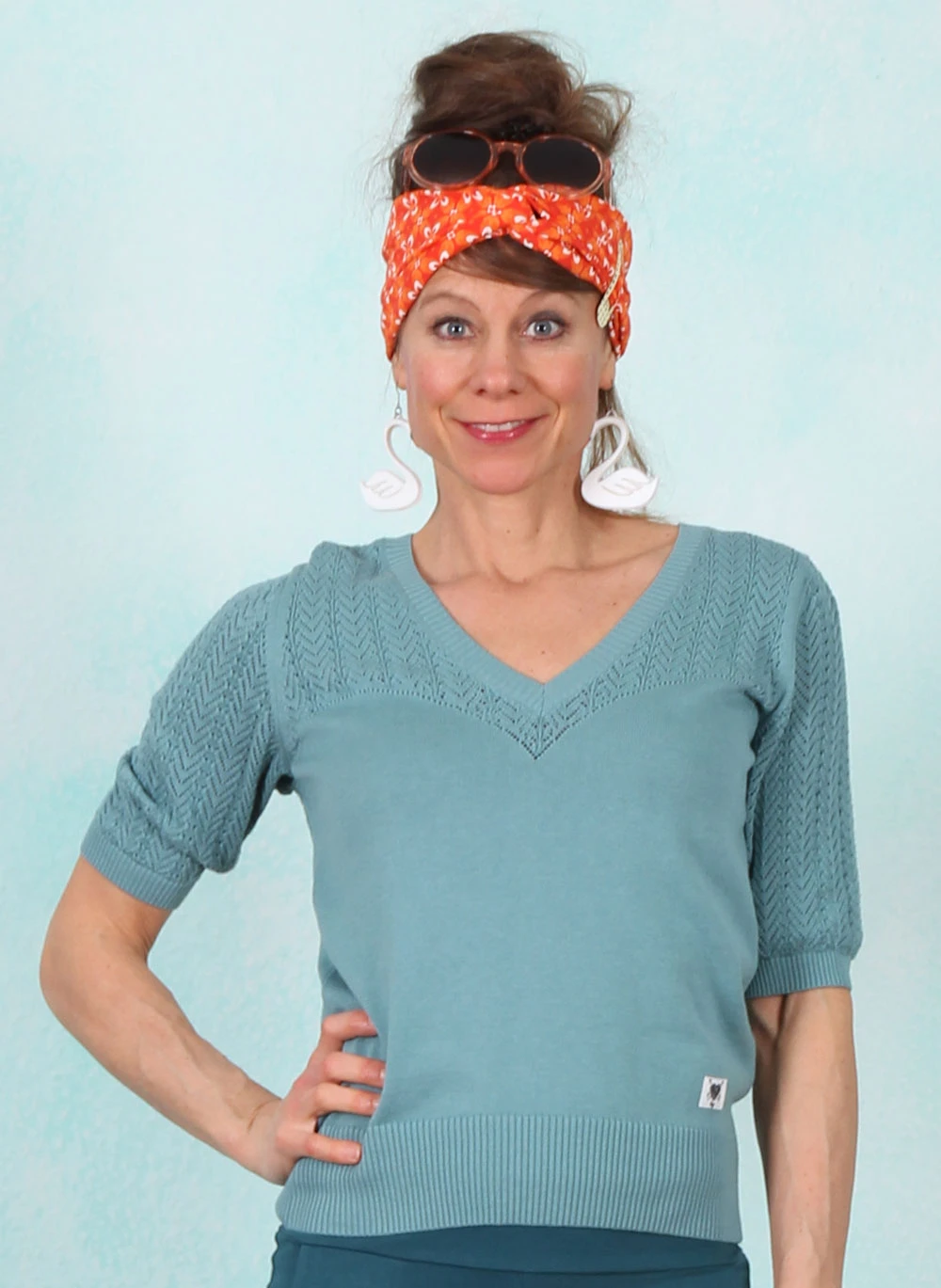 Pullover, Pretty Preppy, traditional-light-blue-knit - Bild 1
