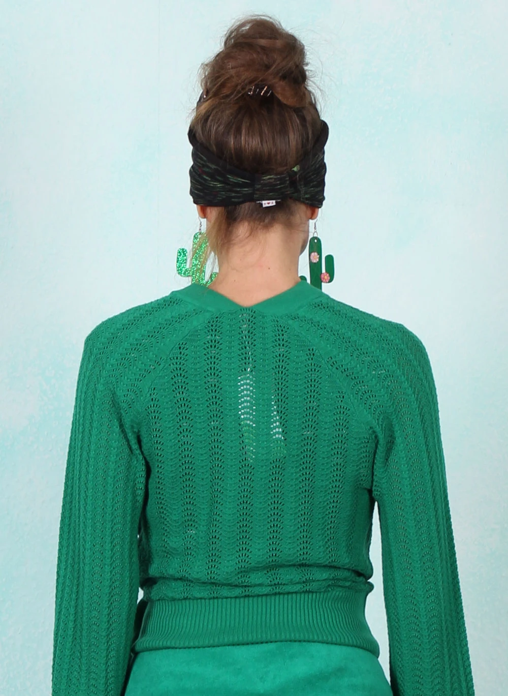 Cardigan, Warm up Wrap, grass-green-wave - Bild 3