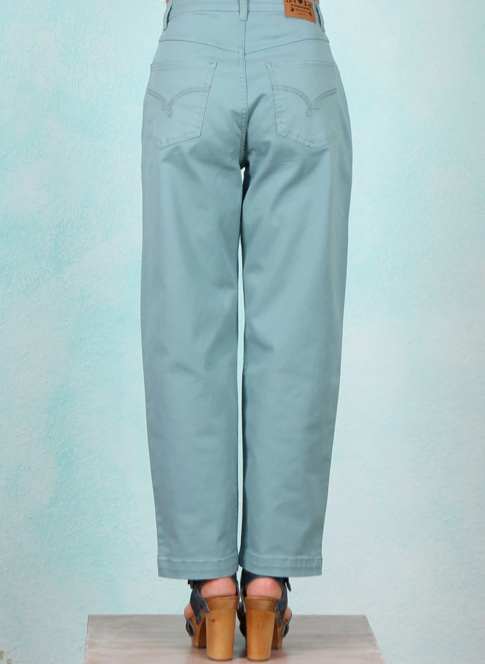 Hose, High Waist Olotte Remade, cute-pastel-petrol - Bild 3