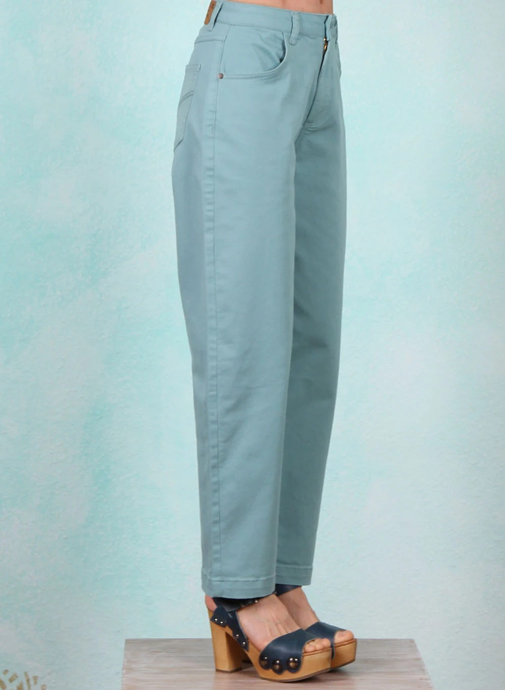 Hose, High Waist Olotte Remade, cute-pastel-petrol - Bild 2