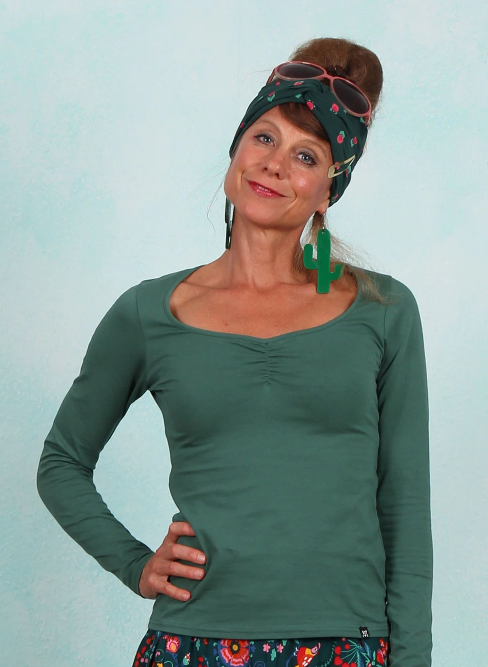 Shirt, Balconnet Féminin, forest-bouquet-green - Bild 1