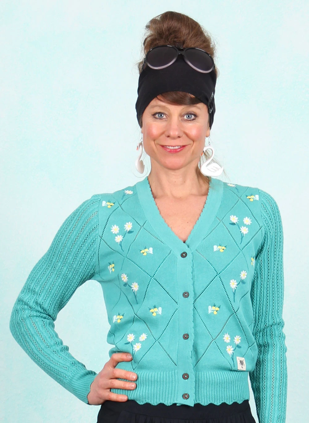 Cardigan, Sweet Soiree, shallow-waters-blue-knit - Bild 1