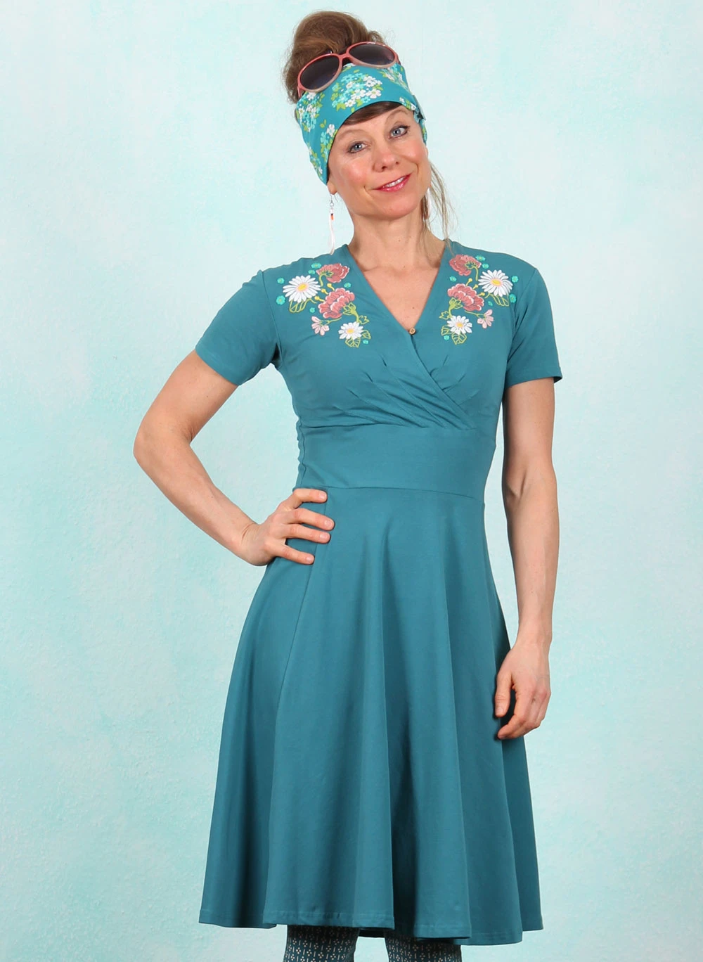 Kleid, Shalala Tralala Spring, dot-and-dash-green - Bild 1