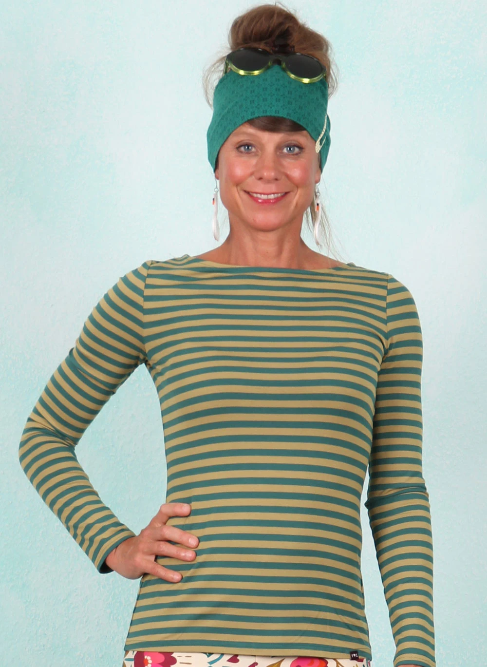 Shirt, Sweet Sailorette, green-rider-stripes - Bild 1