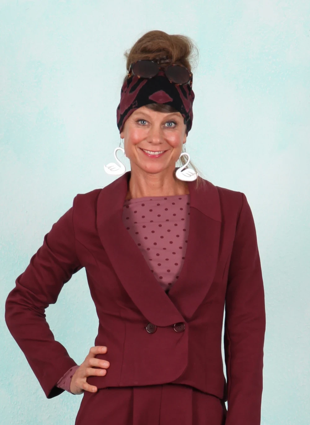 Blazer, Tailored Threads, classy-burgundy - Bild 1