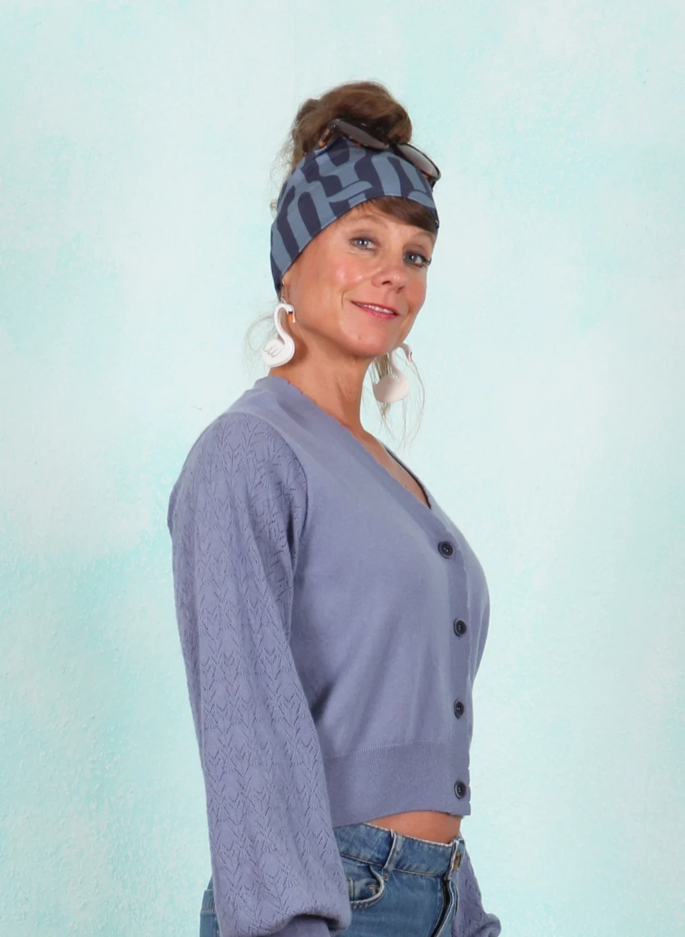 Cardigan, Friend of Mine, blue-ash-melange-blue - Bild 2