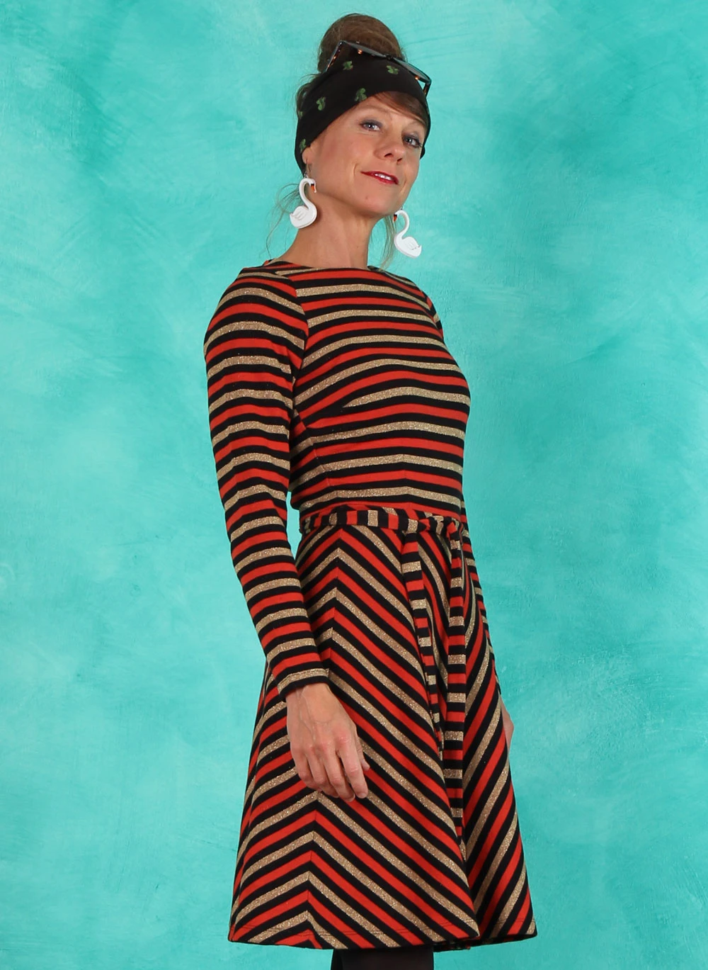 Kleid, 08362-945, orange-multi - Bild 2