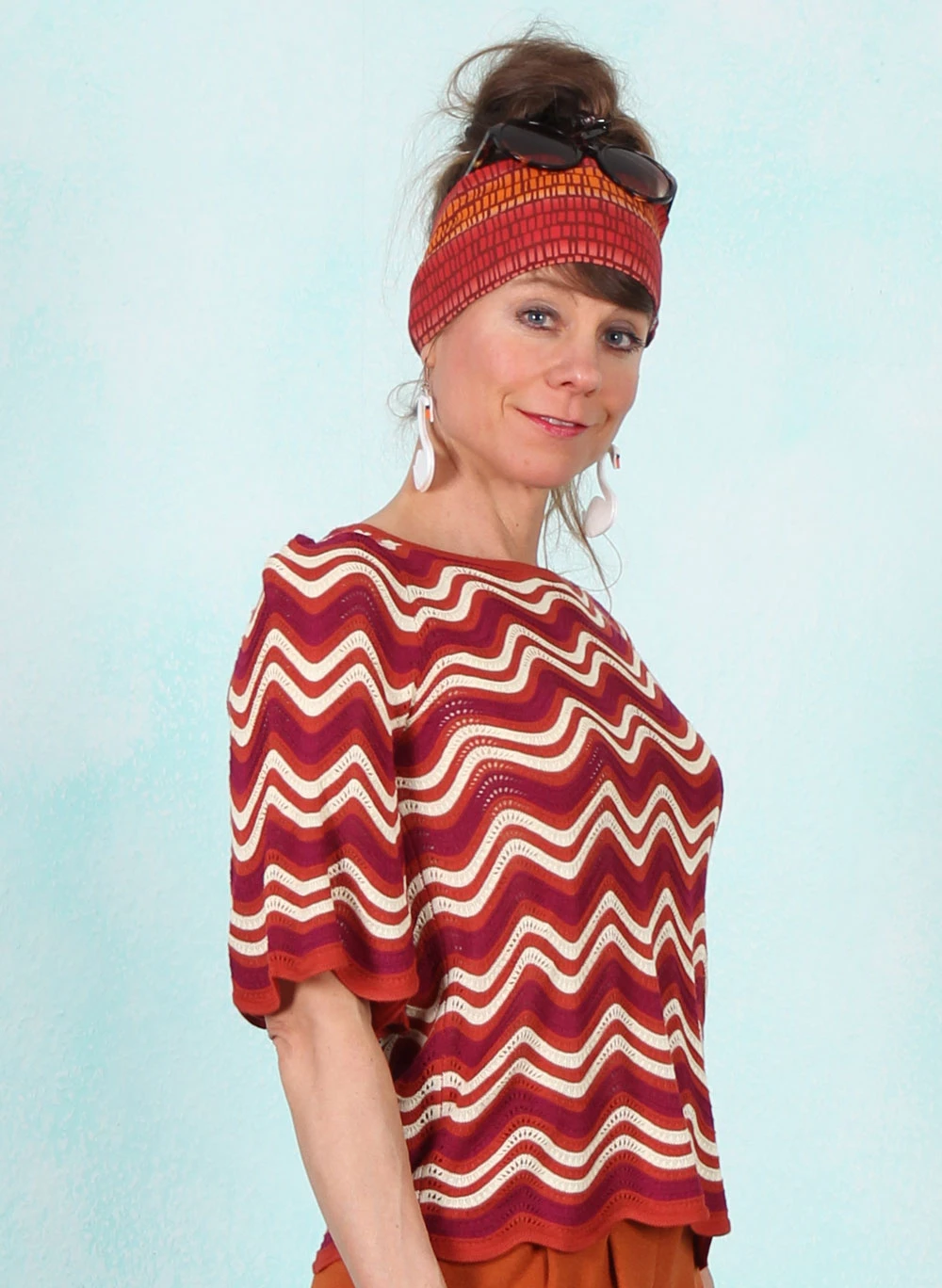 Strickshirt, 08641-549, red-multi - Bild 2