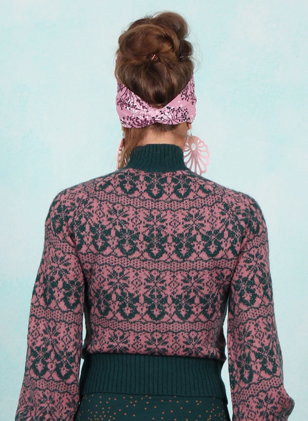 Pullover, 09051-200, rose-petrol - Bild 3