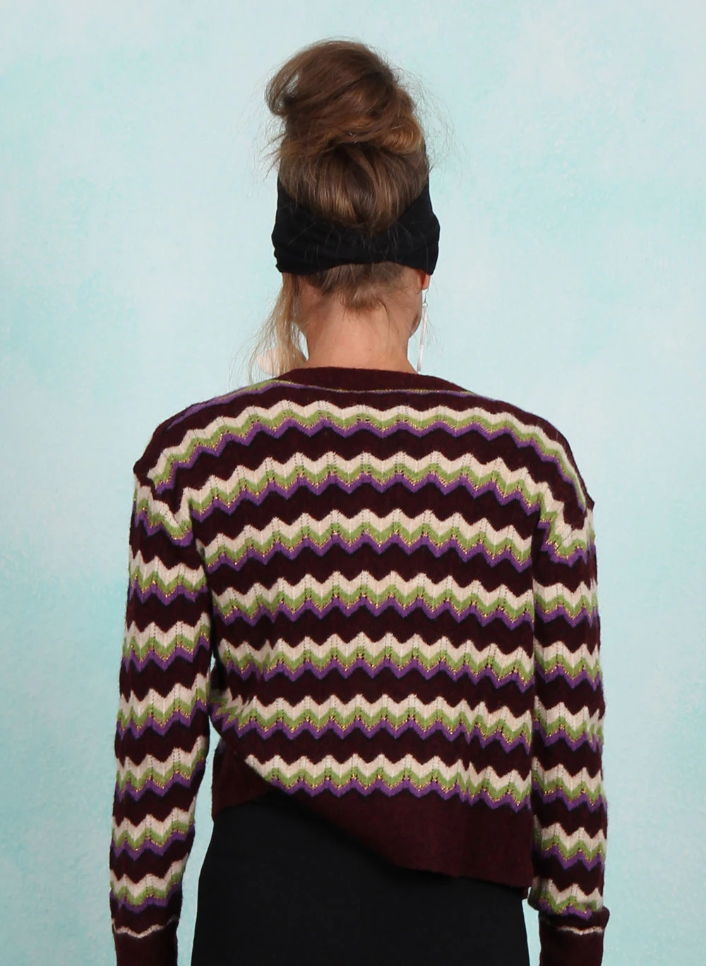 Cardigan, 09071-600, dark-red-multi - Bild 3