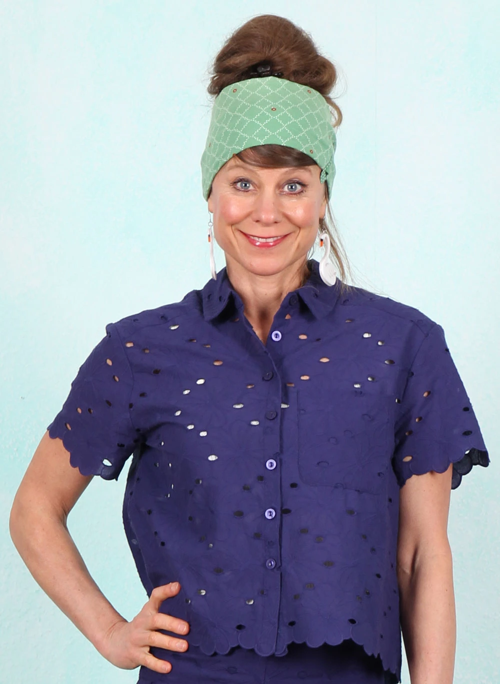 Bluse, 09536-489, blue - Bild 1