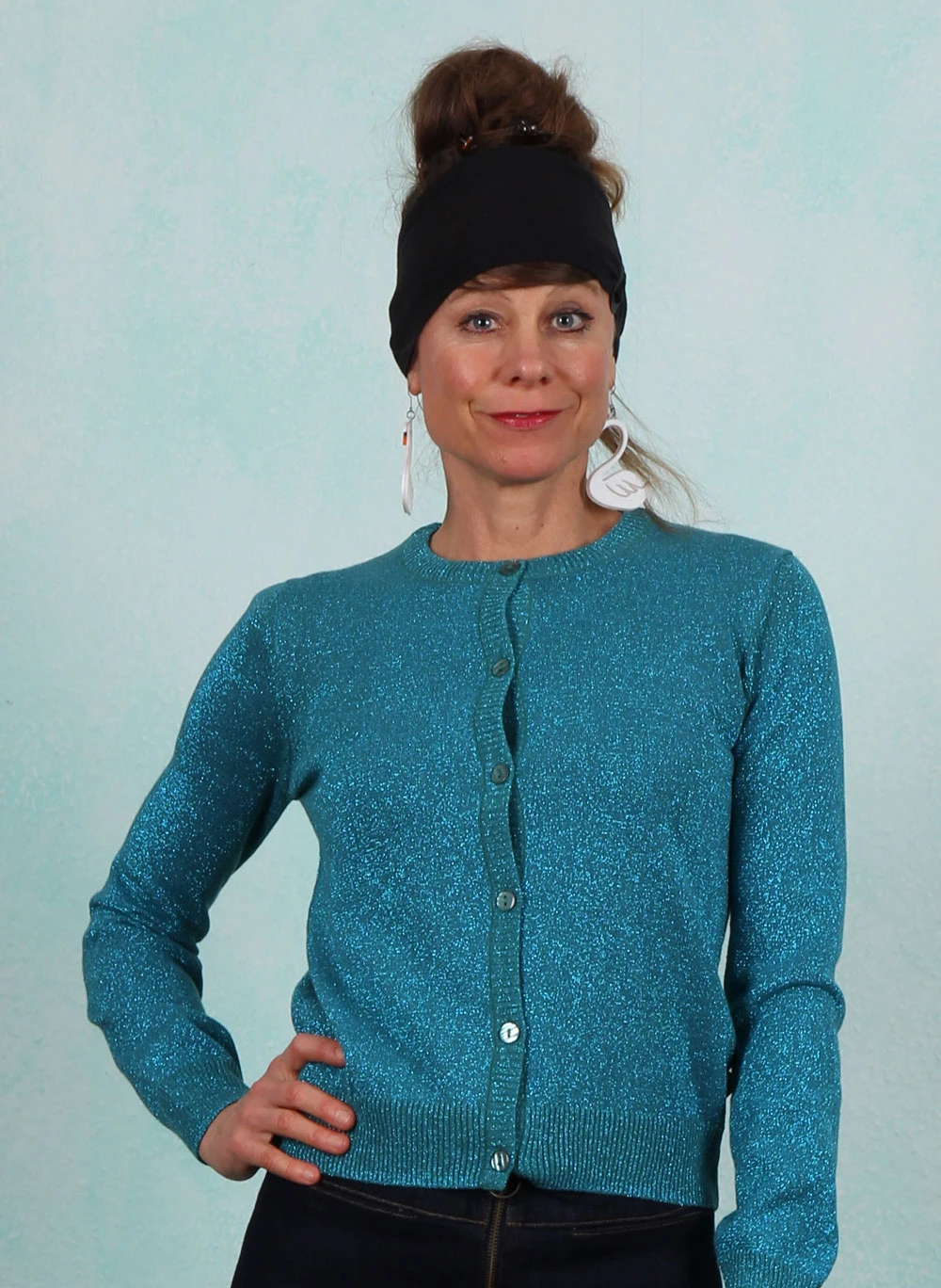 Cardigan, 11893-003, sparkling-turquoise - Bild 1