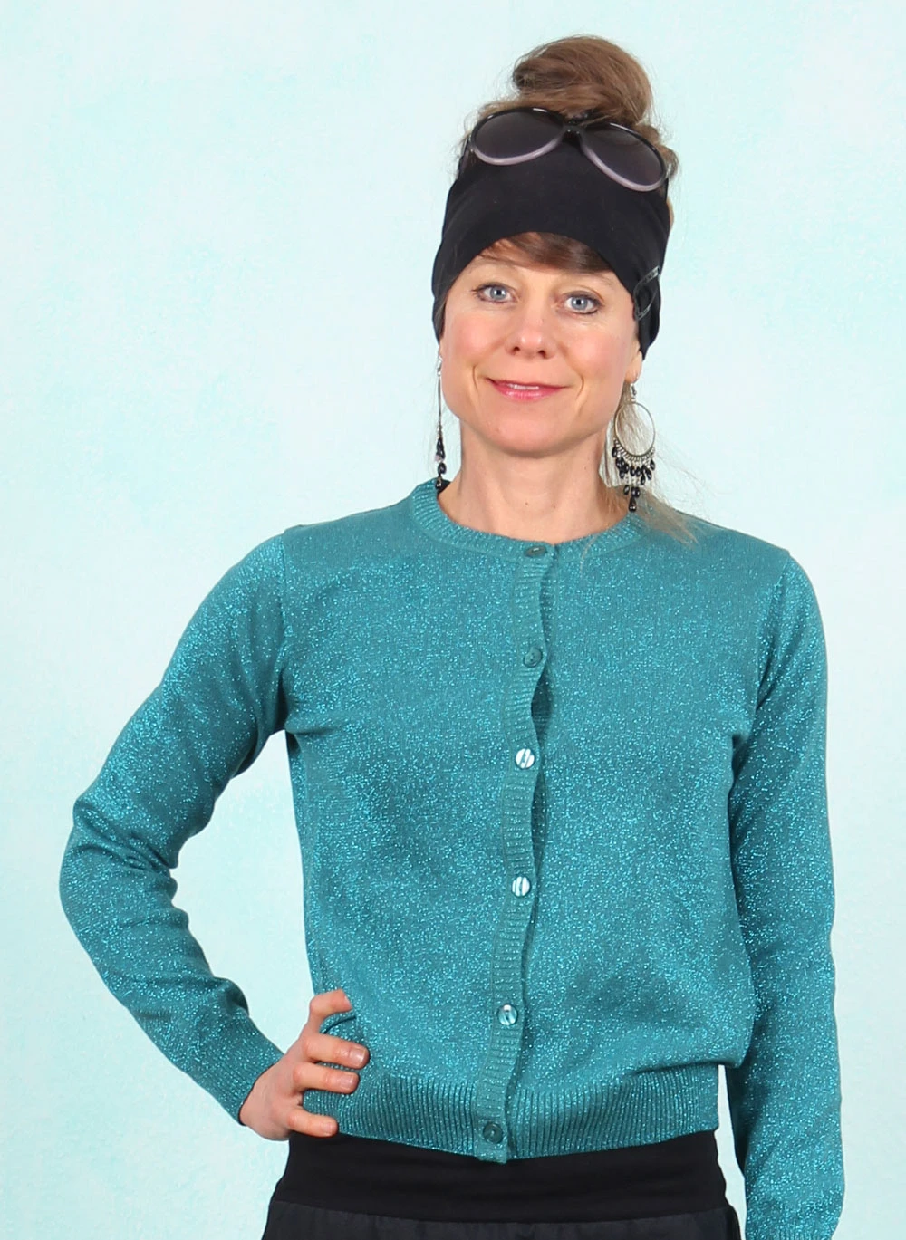 Cardigan, 11893-0035, sparkling-blue-green - Bild 1