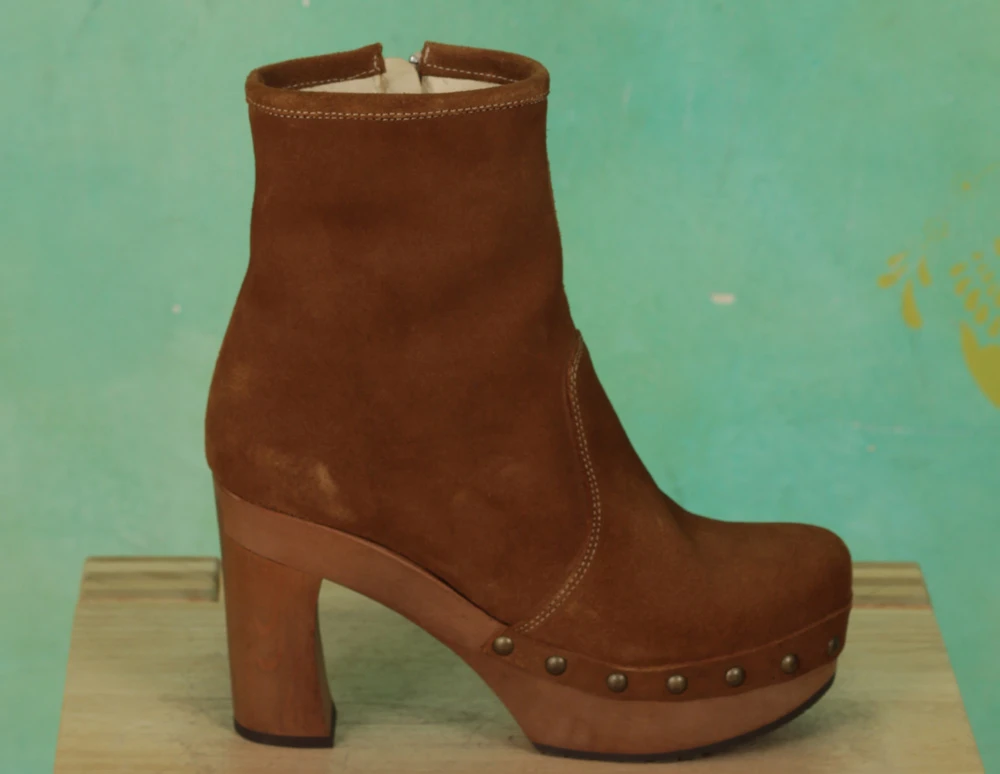 Schuhe, 1204-017, suede-brown - Bild 4