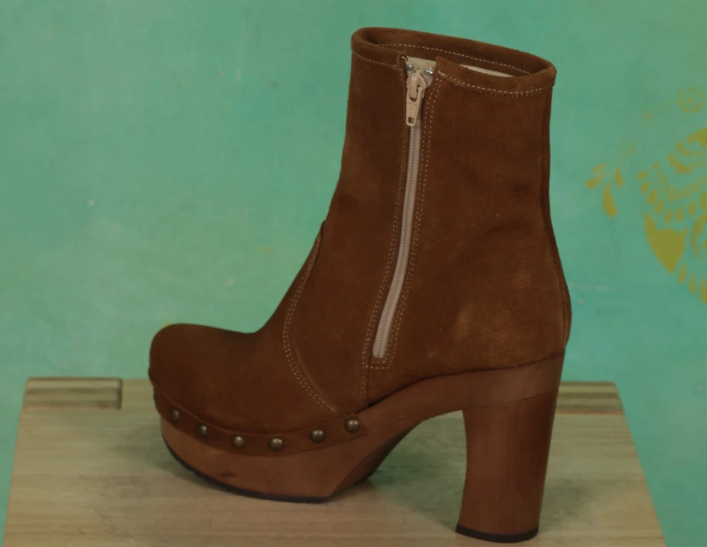 Schuhe, 1204-017, suede-brown - Bild 3