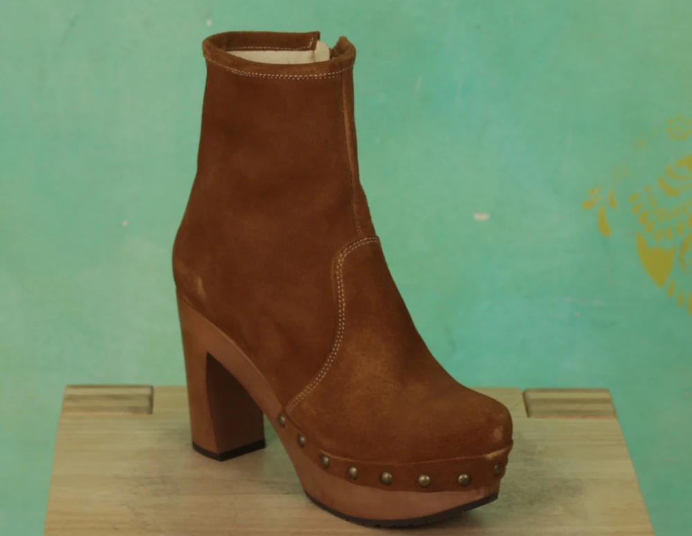 Schuhe, 1204-017, suede-brown - Bild 1