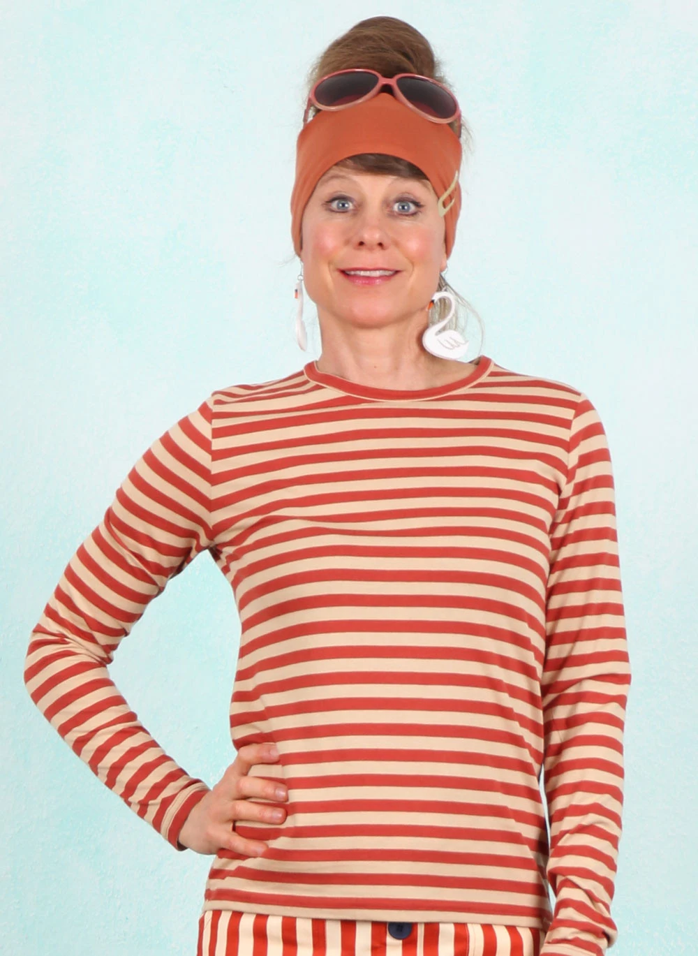 Shirt, 12276-0536, rust-beige - Bild 1