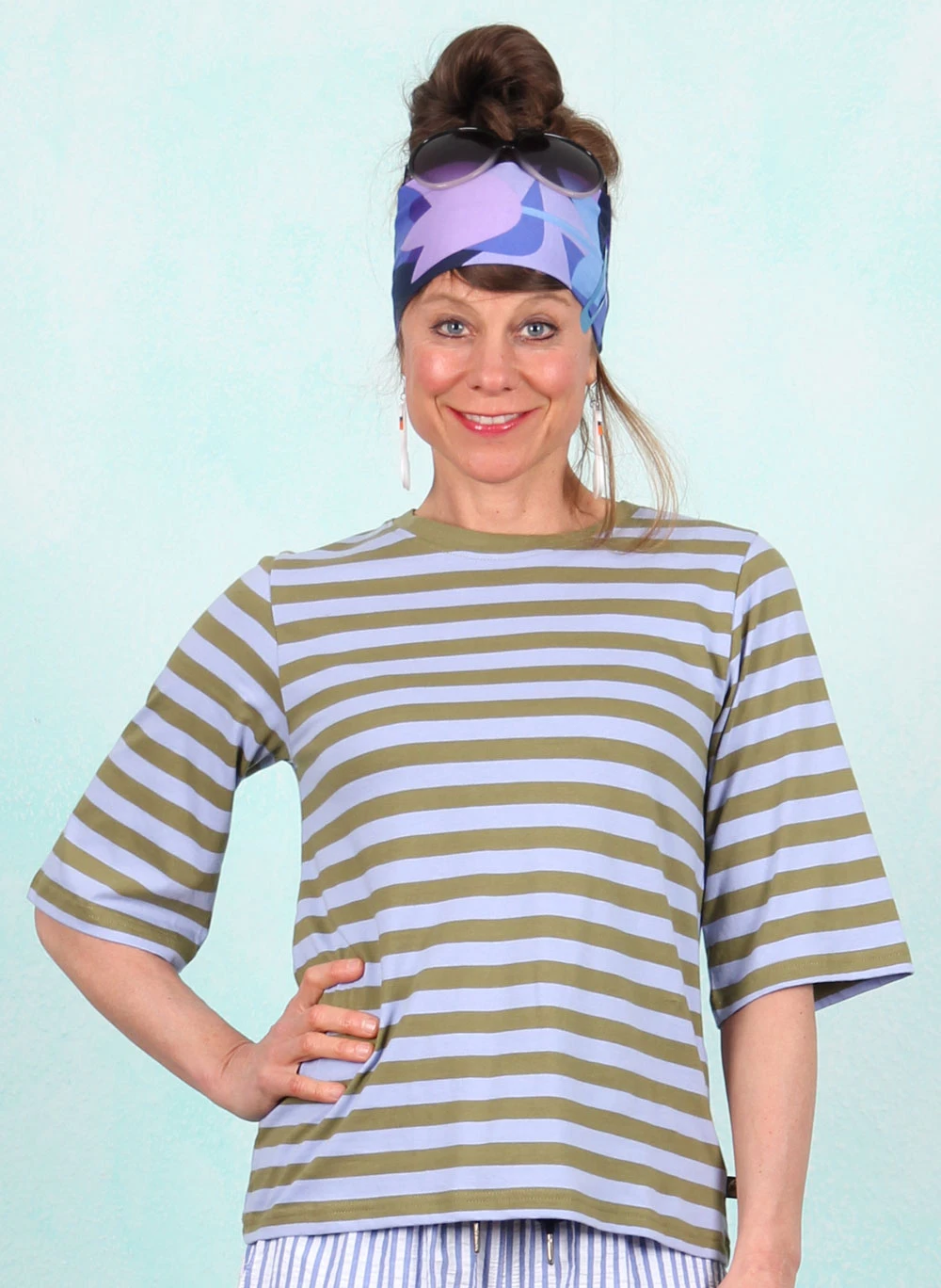 Shirt, 12458-0052, lilac-green - Bild 1