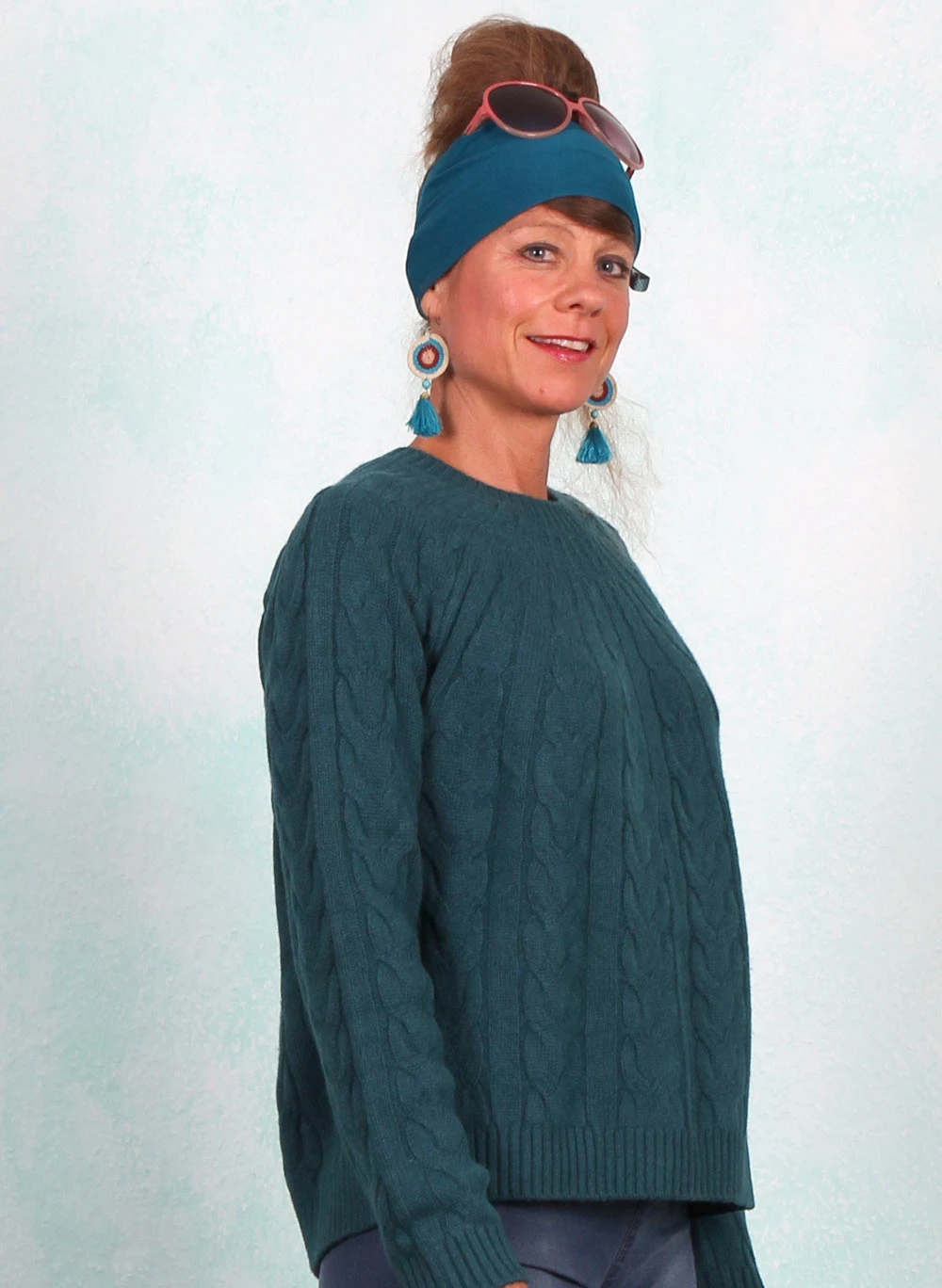 Pullover, 12500-4249, petrol - Bild 2