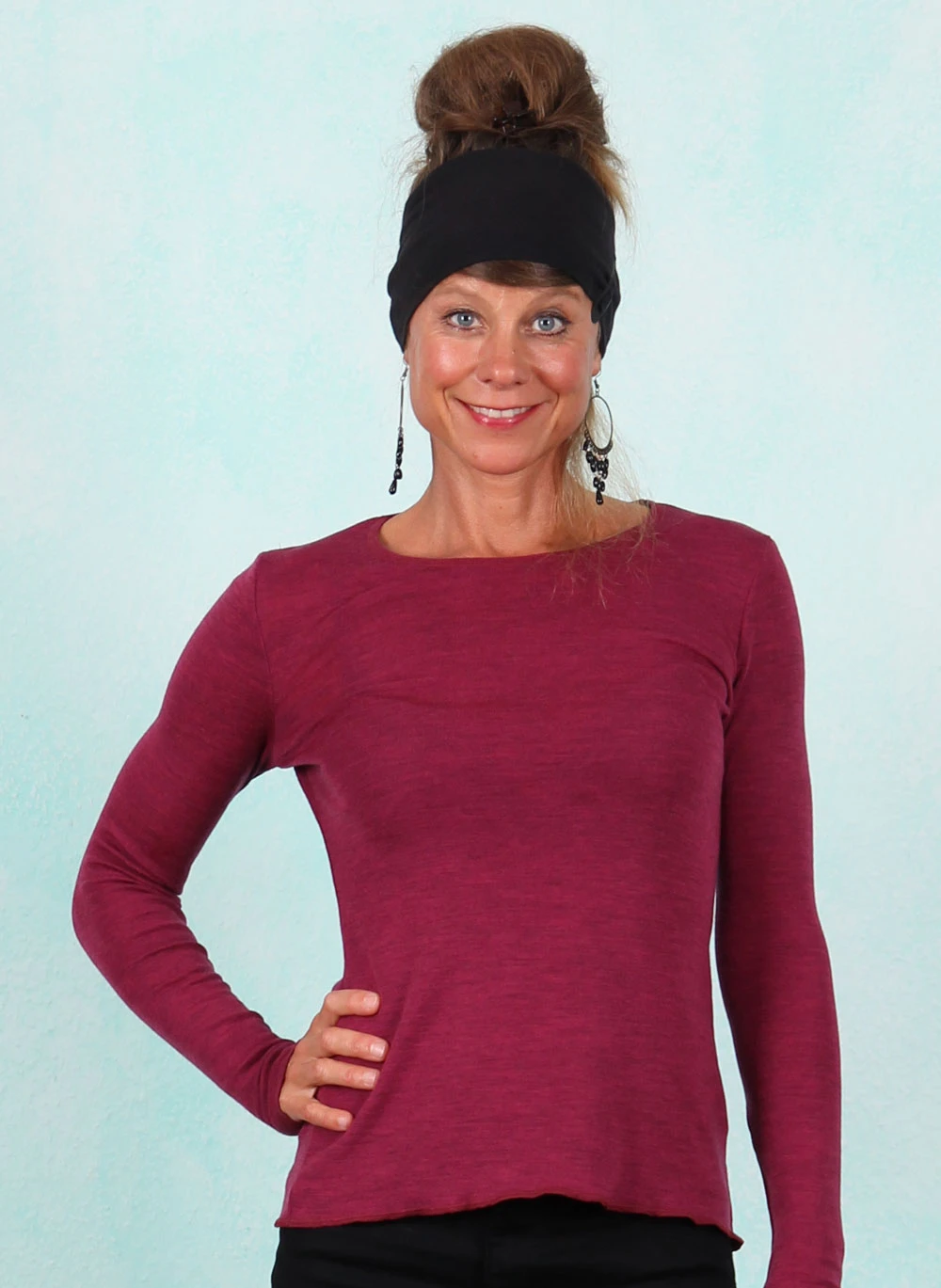 Shirt, 12547-551, dark-pink - Bild 1