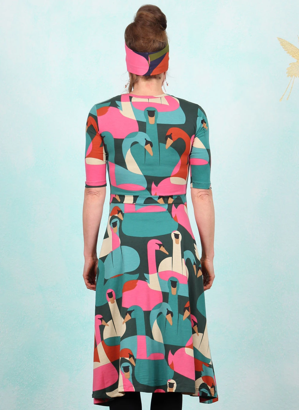 Kleid, 12704-0017, petrol-multi - Bild 3