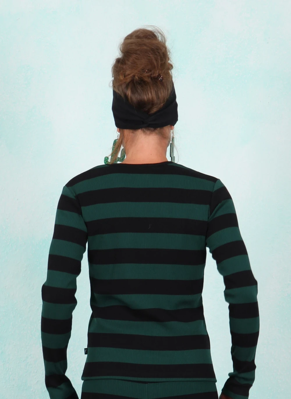 Shirt, 12709-05969, petrol-black - Bild 3