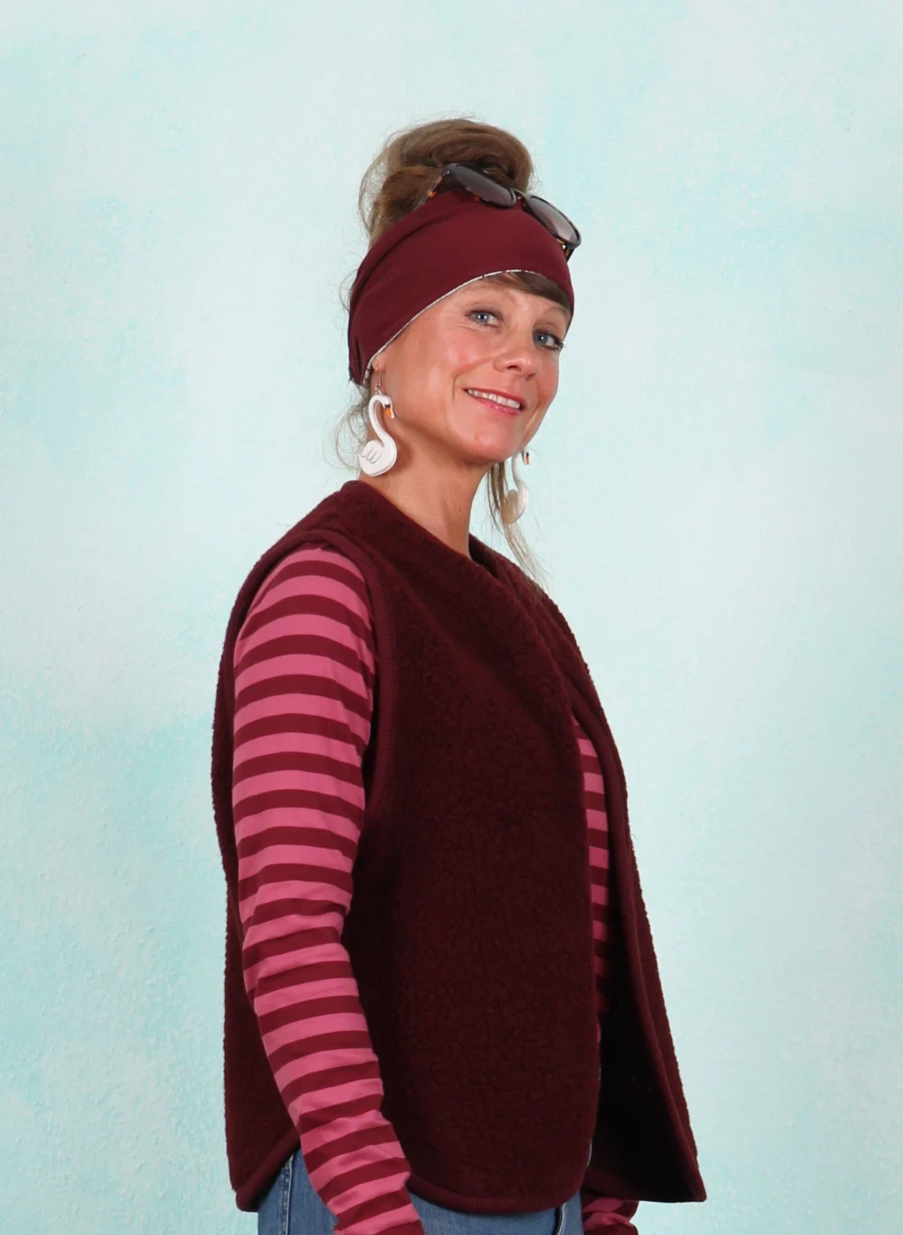 Fleece-Weste, 13057-05879, dark-wine - Bild 2