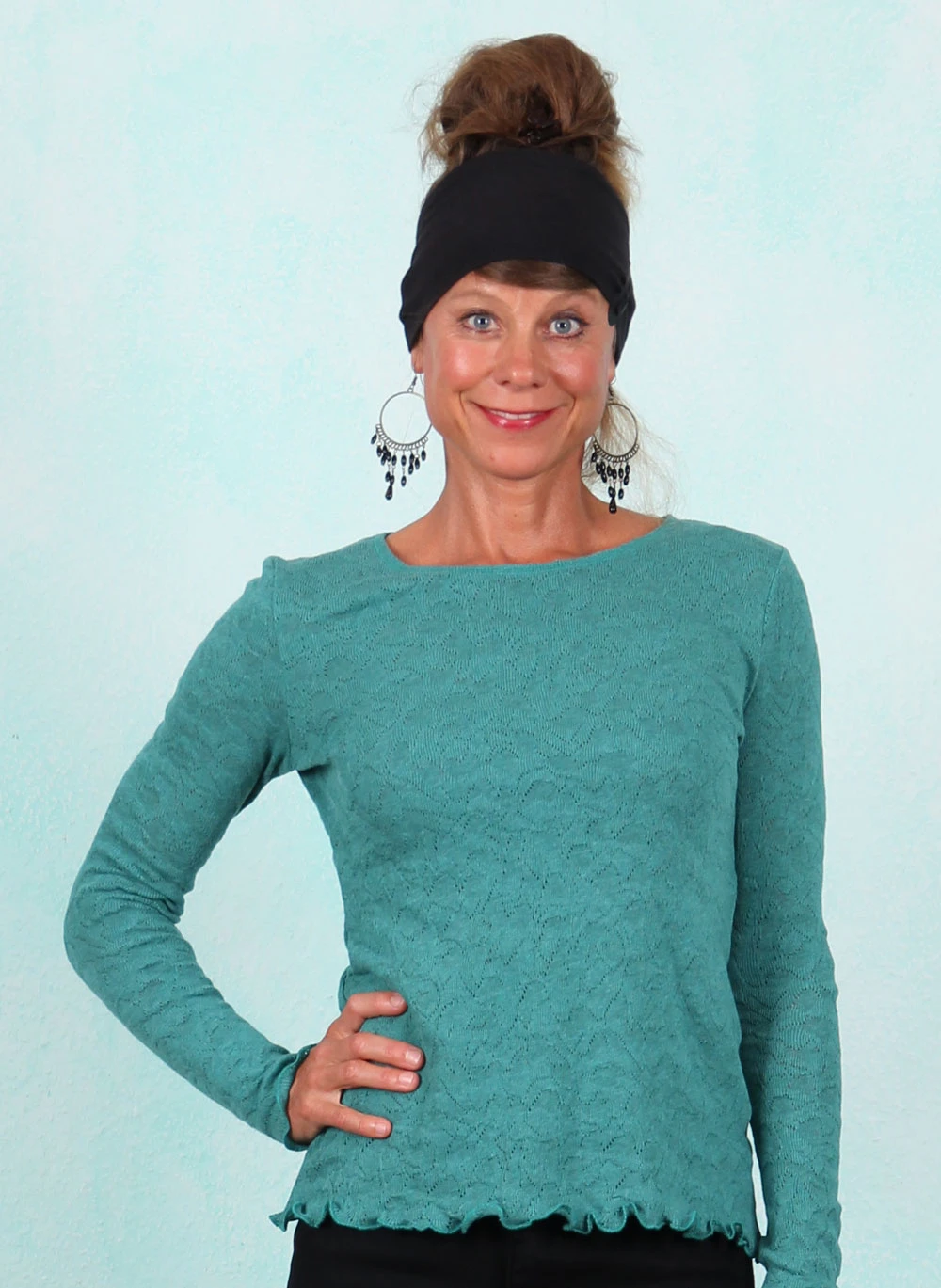 Shirt, 13553-J-116j, green-blue - Bild 1