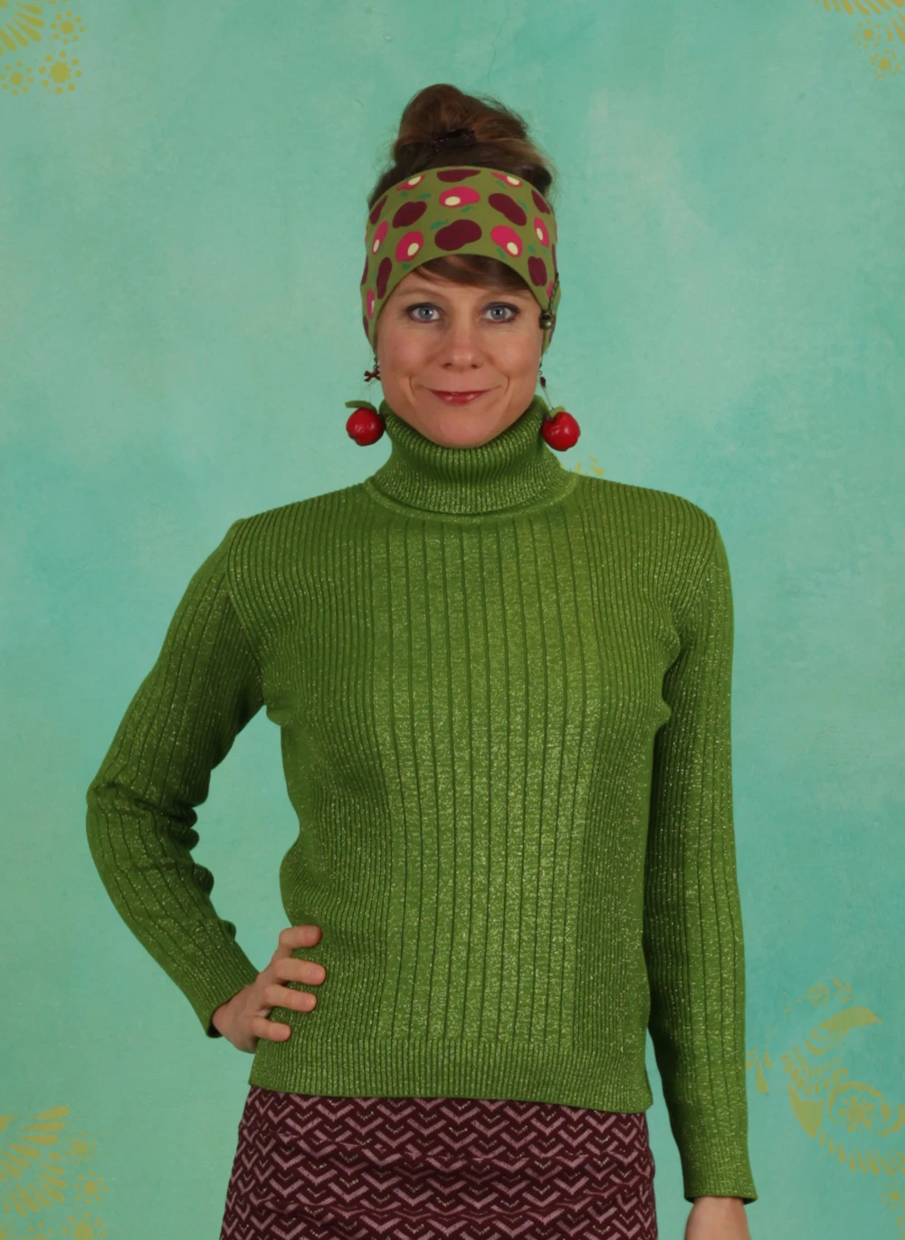 Pullover, Let`s Roll Knit Jumper, green - Bild 1