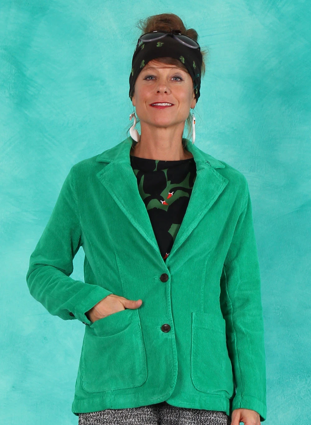 Cord-Jacke, 32603, green - Bild 1