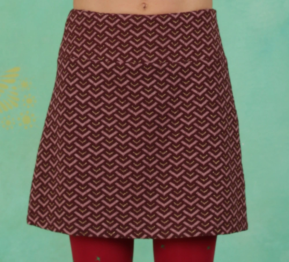 Rock, Stage Time Skirt, pink-burgundy - Bild 1